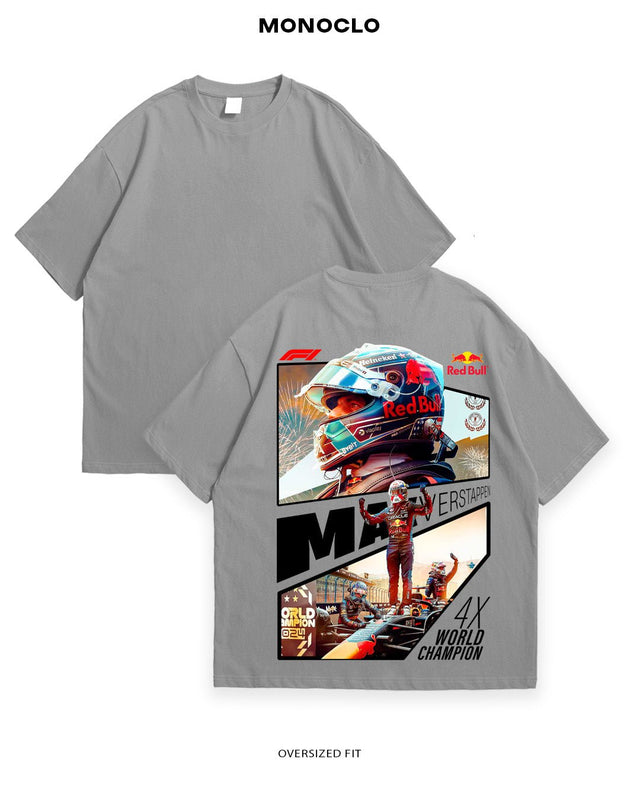 Футболка F1 MAX Verstappen - 4X WORLD CHAMPION - MONOCLO UA