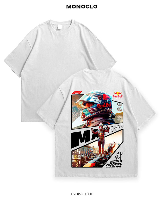 Футболка F1 MAX Verstappen - 4X WORLD CHAMPION - MONOCLO UA