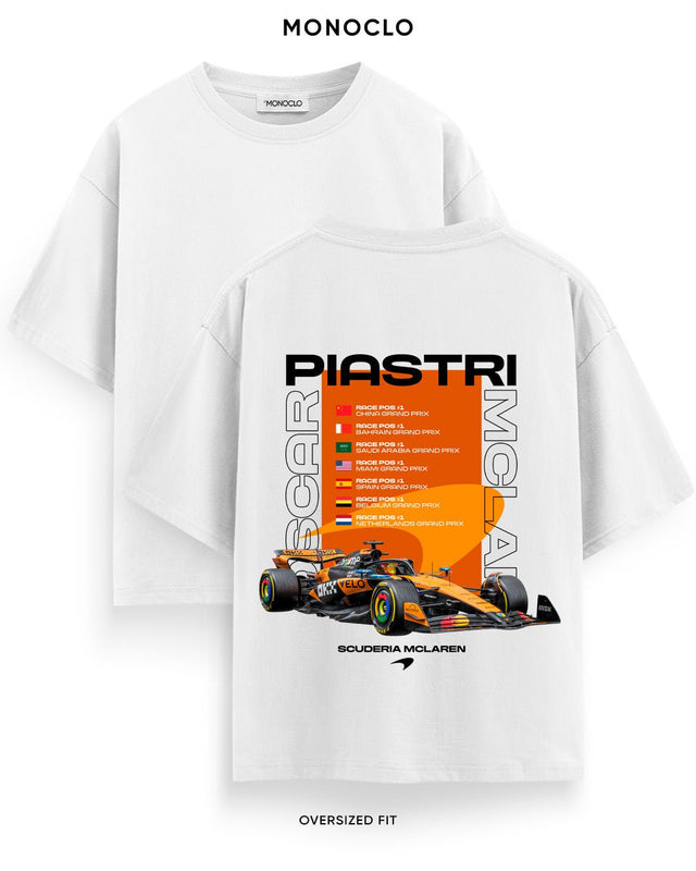 Футболка Monoclo F1 Oscar Piastri McLaren Race Stats