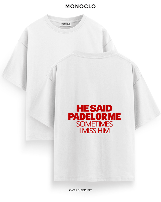 Футболка Monoclo He Said Padel or Me – Білий