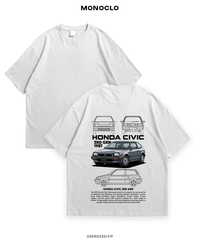 Футболка Monoclo Honda Civic 3rd Gen 1987 - MONOCLO UA