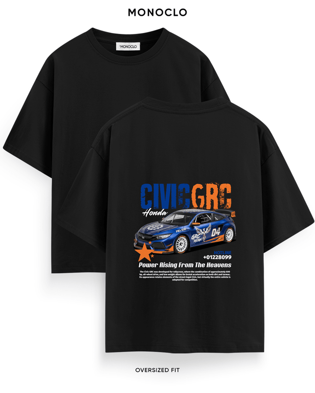 Футболка Monoclo Honda Civic GRC Power Rising – Чорний
