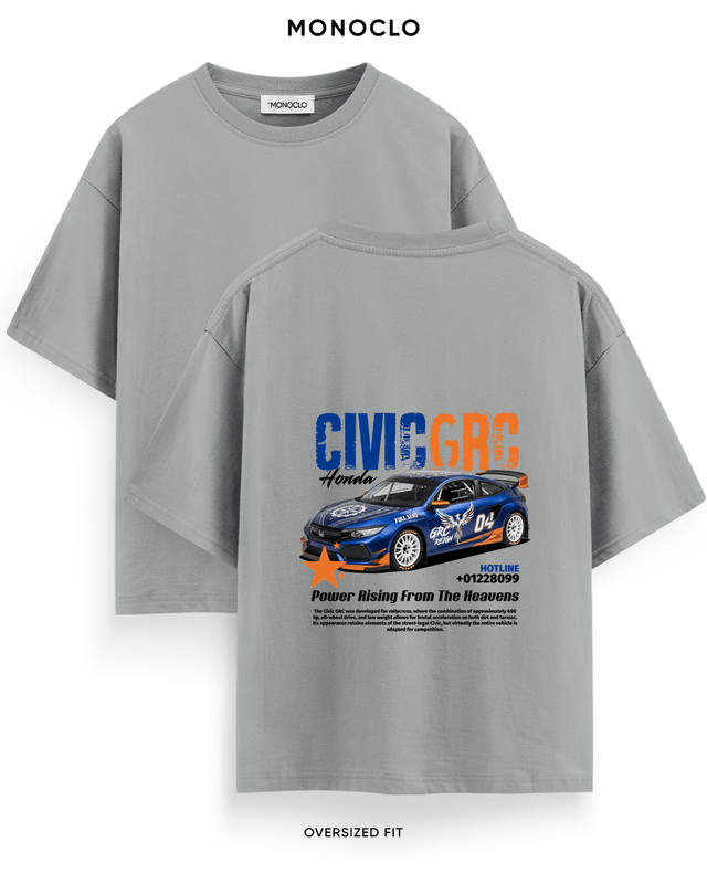 Футболка Monoclo Honda Civic GRC Power Rising – Сірий
