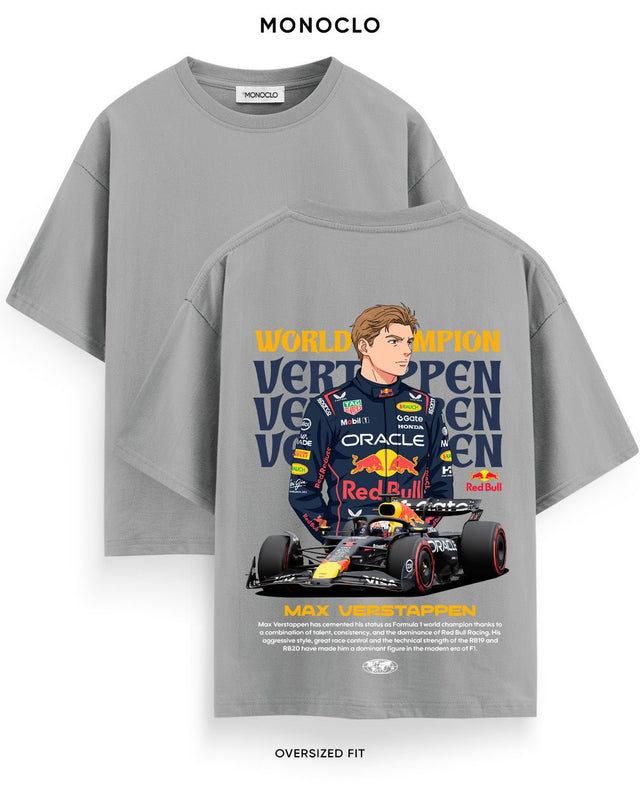 Футболка Monoclo Max Verstappen World Champion Anime F1
