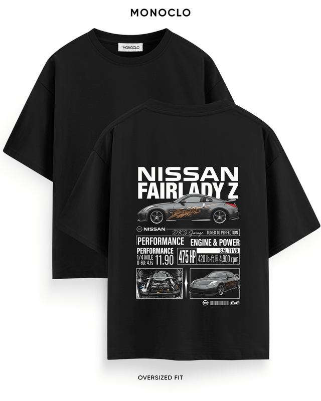 Футболка Monoclo Nissan Fairlady Z DK Garage – Чорний