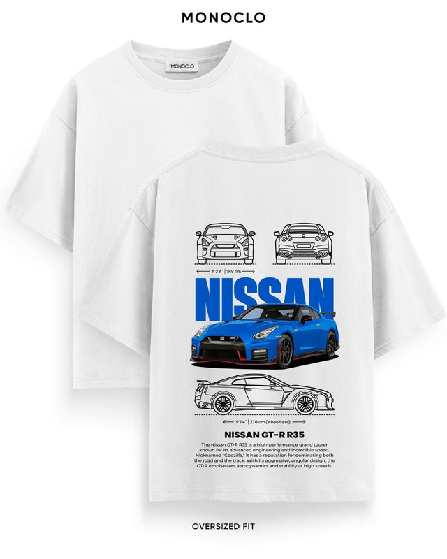 Футболка Monoclo Nissan GT-R R35 Blue