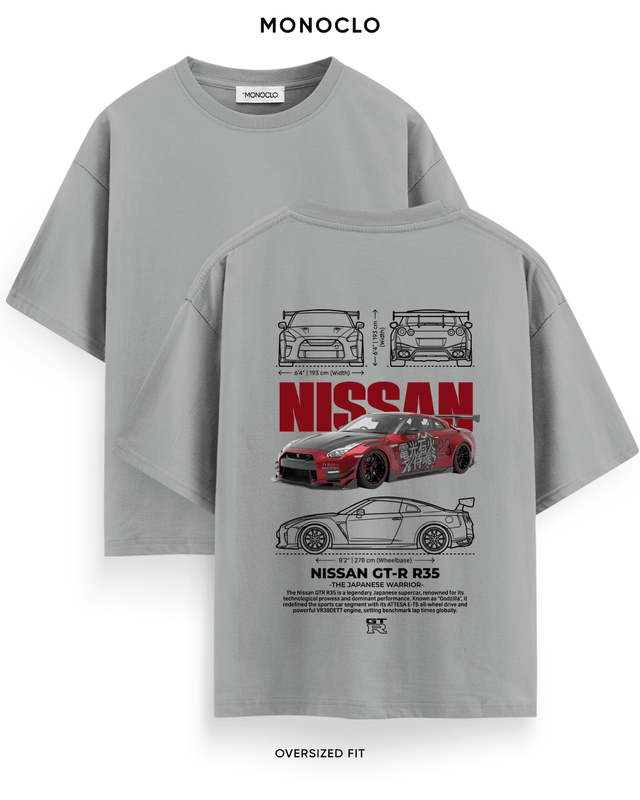 Футболка Monoclo Nissan GT-R R35 Samurai Red – Сірий