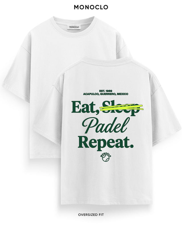 Футболка Monoclo Eat Sleep Padel Repeat Green