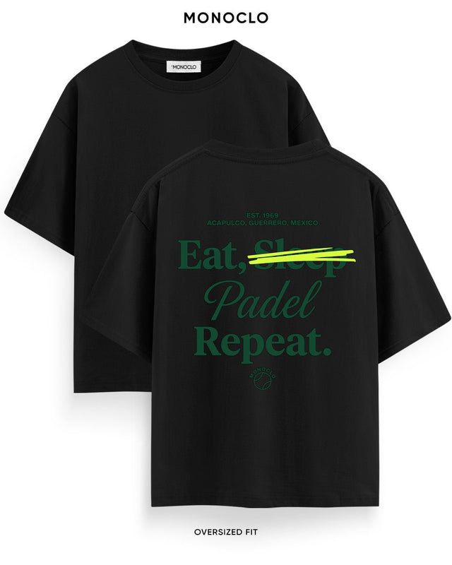 Футболка Monoclo Eat Sleep Padel Repeat Green
