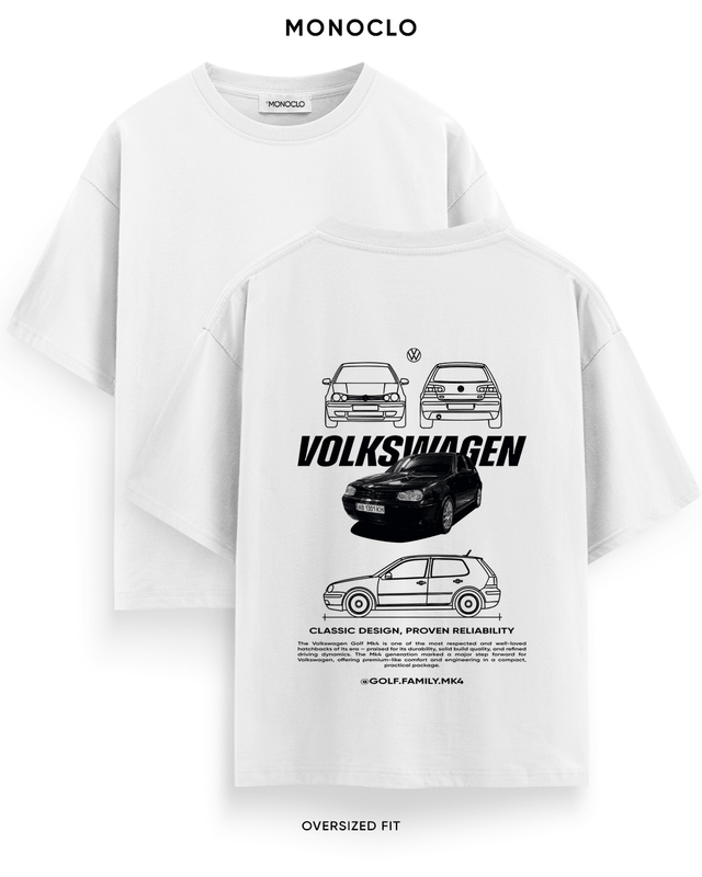 Футболка Monoclo Volkswagen Golf MK4 Family – Білий