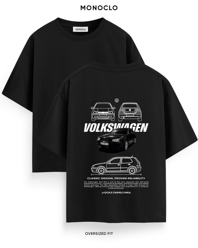 Футболка Monoclo Volkswagen Golf MK4 Family – Чорний