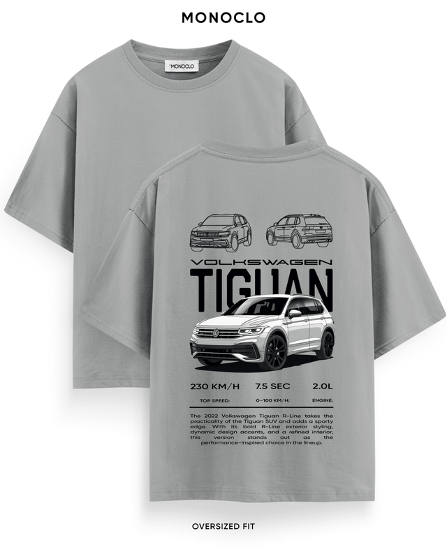 Футболка Monoclo Volkswagen Tiguan R-Line 2022 – Сірий