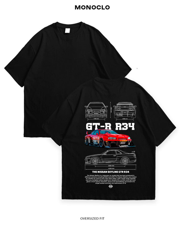 Футболка Nissan Skyline R34 Red - MONOCLO UA