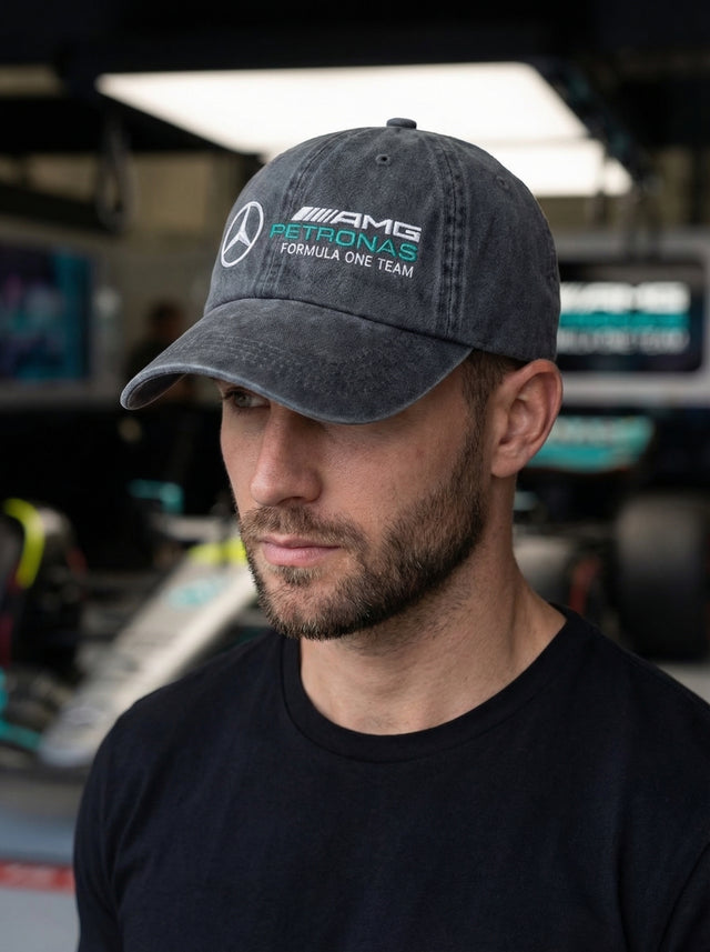 Кепка Mercedes AMG Petronas Washed Graphite