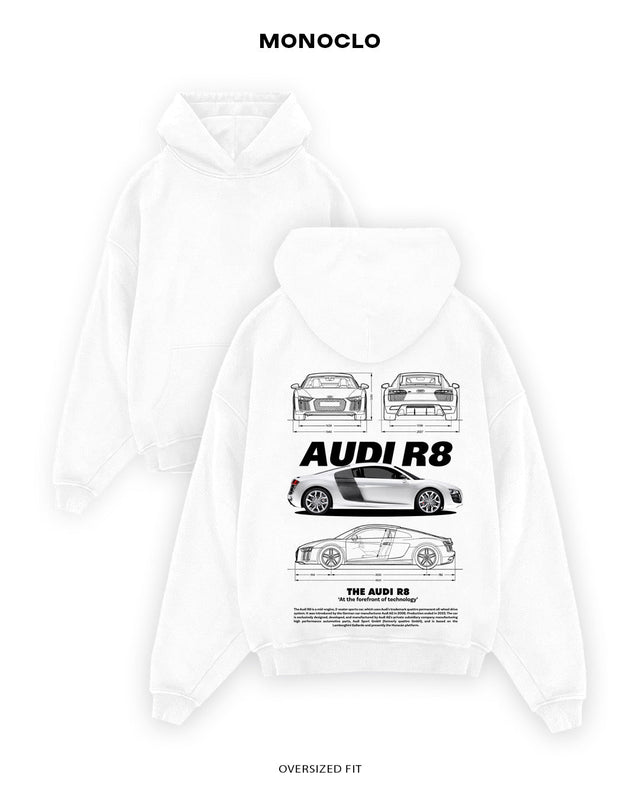 Худі Audi R8 Milk - shop_name Білий