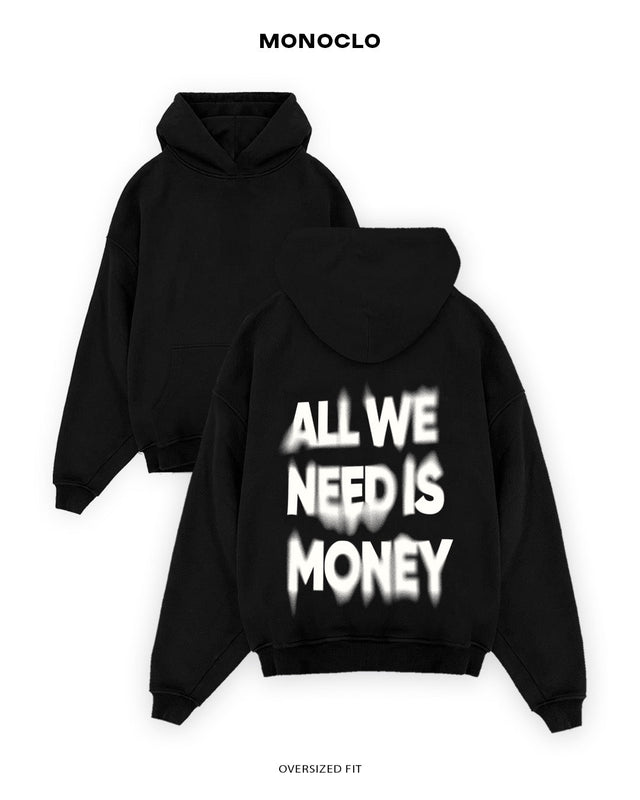 Худі Monoclo ALL WE NEED IS MONEY - shop_name Чорний