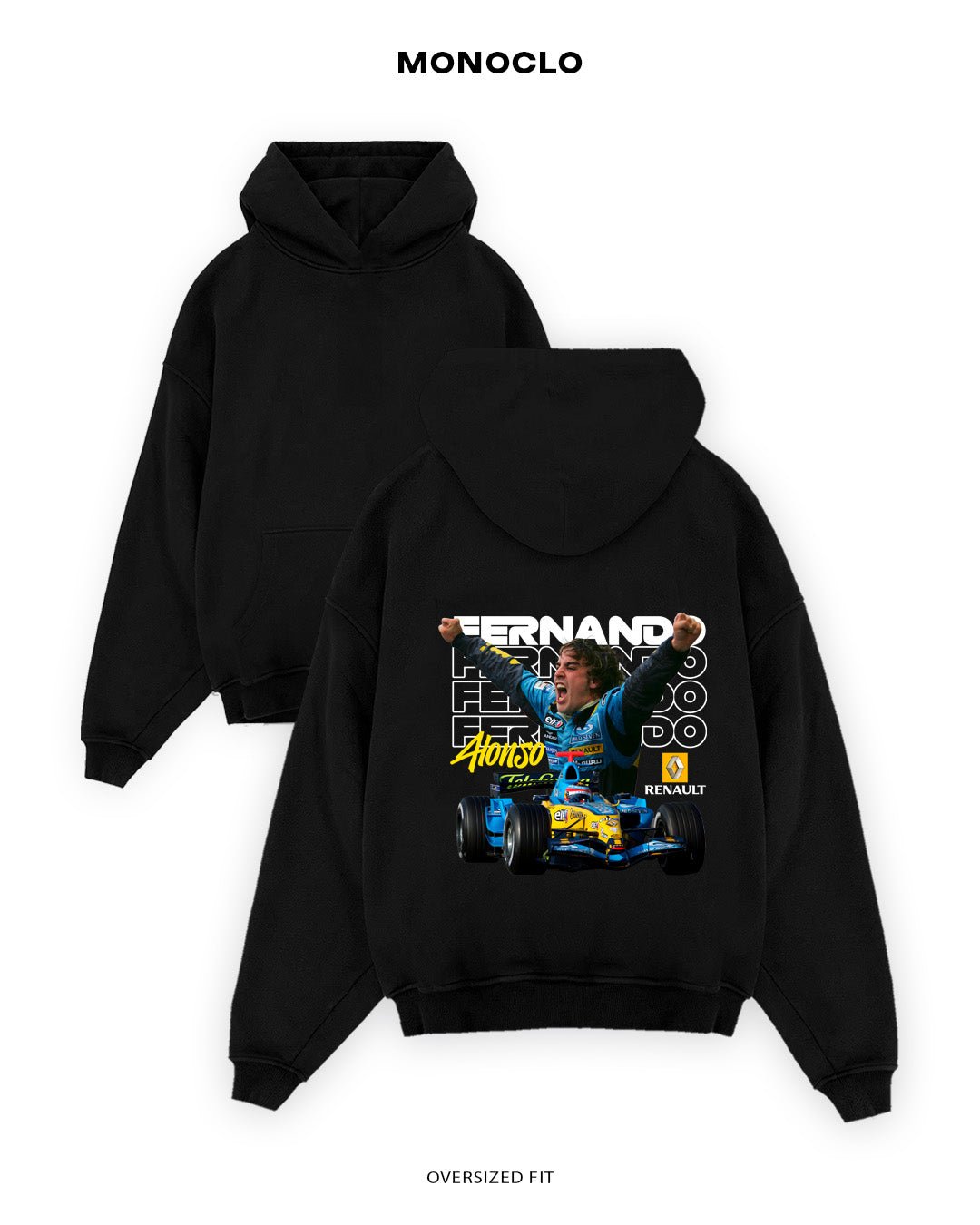 Худі Monoclo Alonso Renault Legend Collage 05/06 - shop_name Чорний