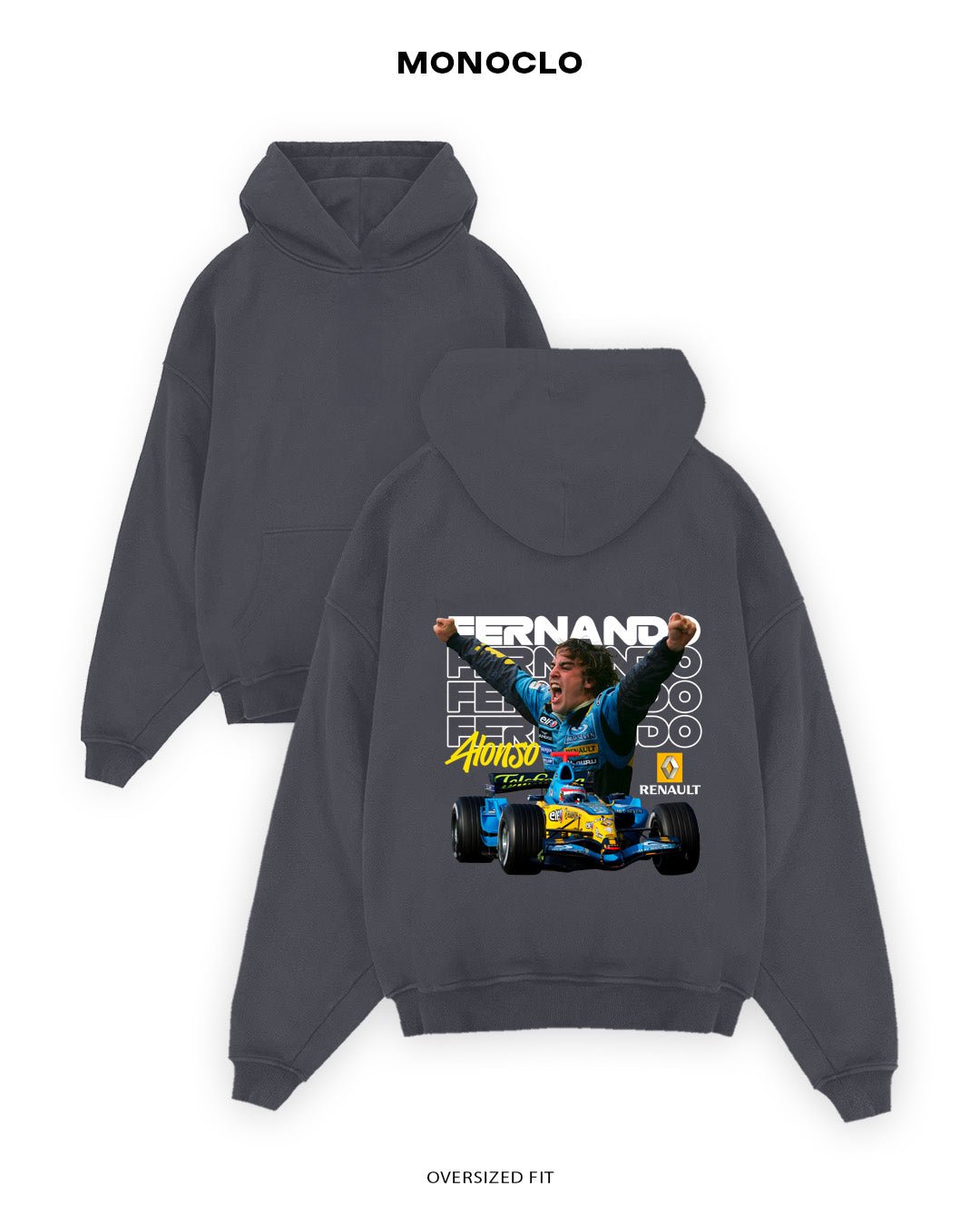 Худі Monoclo Alonso Renault Legend Collage 05/06 - shop_name Графітовий