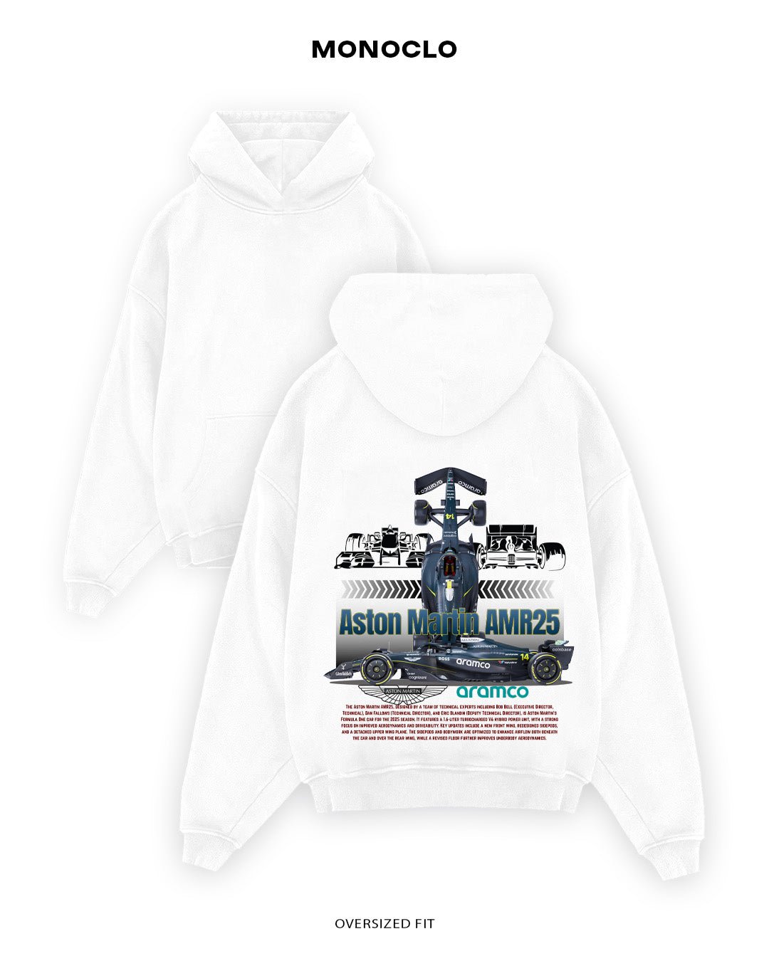 Худі Monoclo Aston Martin AMR25 - shop_name Білий