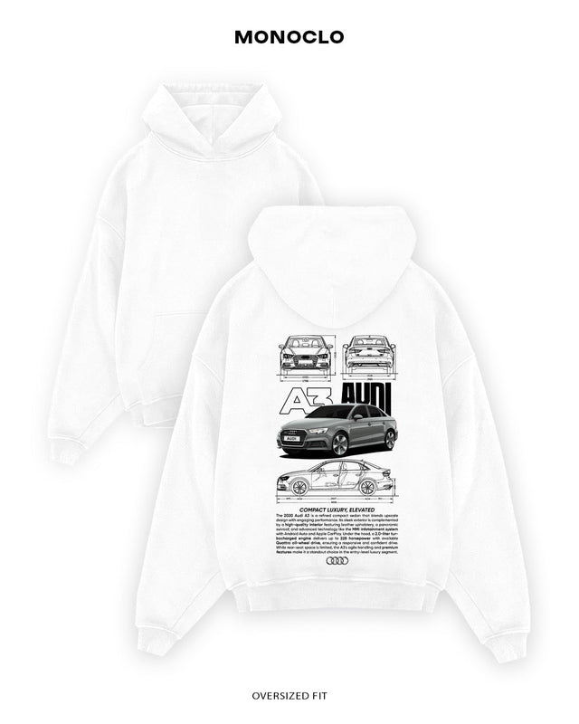 Худі Monoclo Audi A3 - shop_name Білий