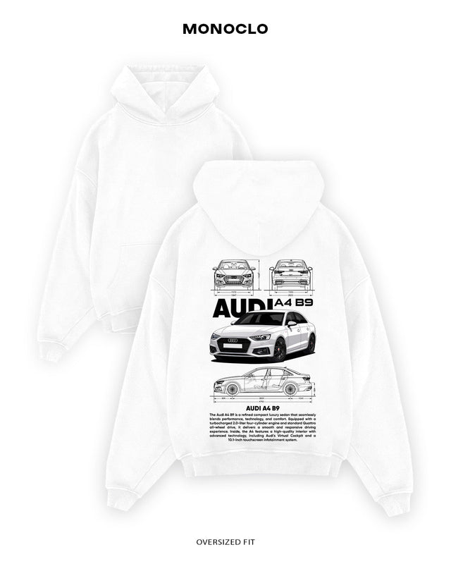 Худі Monoclo Audi A4 B9 White - shop_name Білий