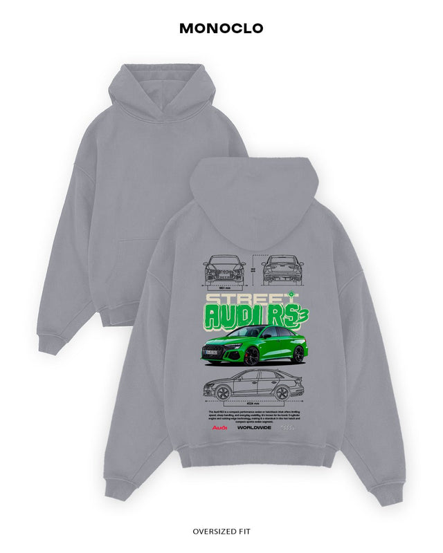 Худі Monoclo Audi RS3 Green - shop_name Сірий
