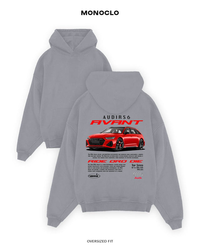 Худі Monoclo Audi RS6 Avant Red - shop_name Сірий