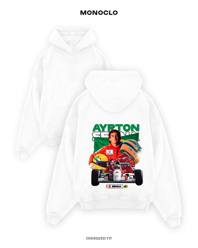 Худі Monoclo Ayrton Senna Legacy – Оверсайз Унісекс - shop_name Білий