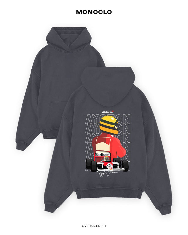 Худі Monoclo Ayrton Senna McLaren Edition – Оверсайз Унісекс - shop_name Графітовий