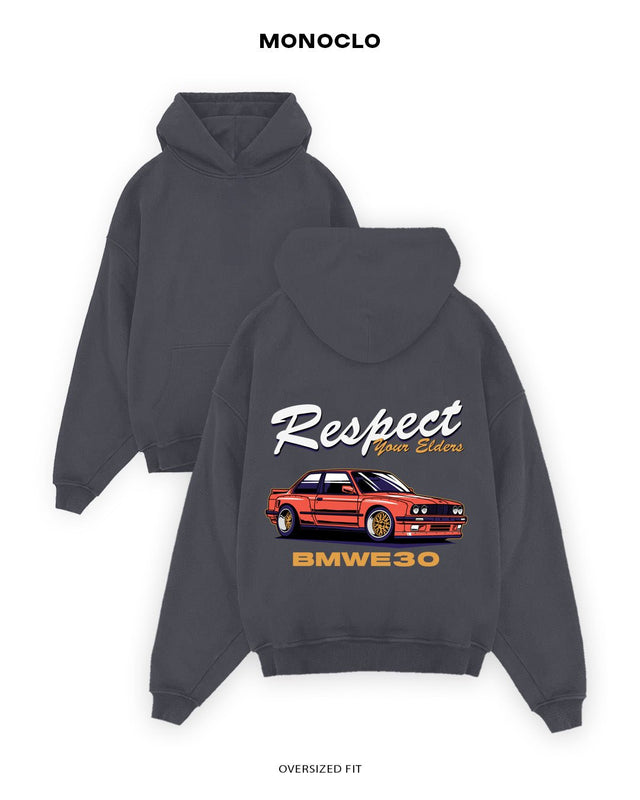 Худі Monoclo BMW E30 “Respect Your Elders” - shop_name Графітовий