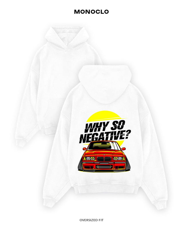 Худі Monoclo BMW E36 “Why So Negative?” - shop_name Білий