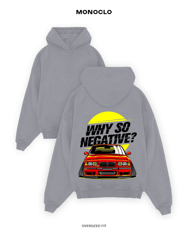 Худі Monoclo BMW E36 “Why So Negative?” - shop_name Сірий
