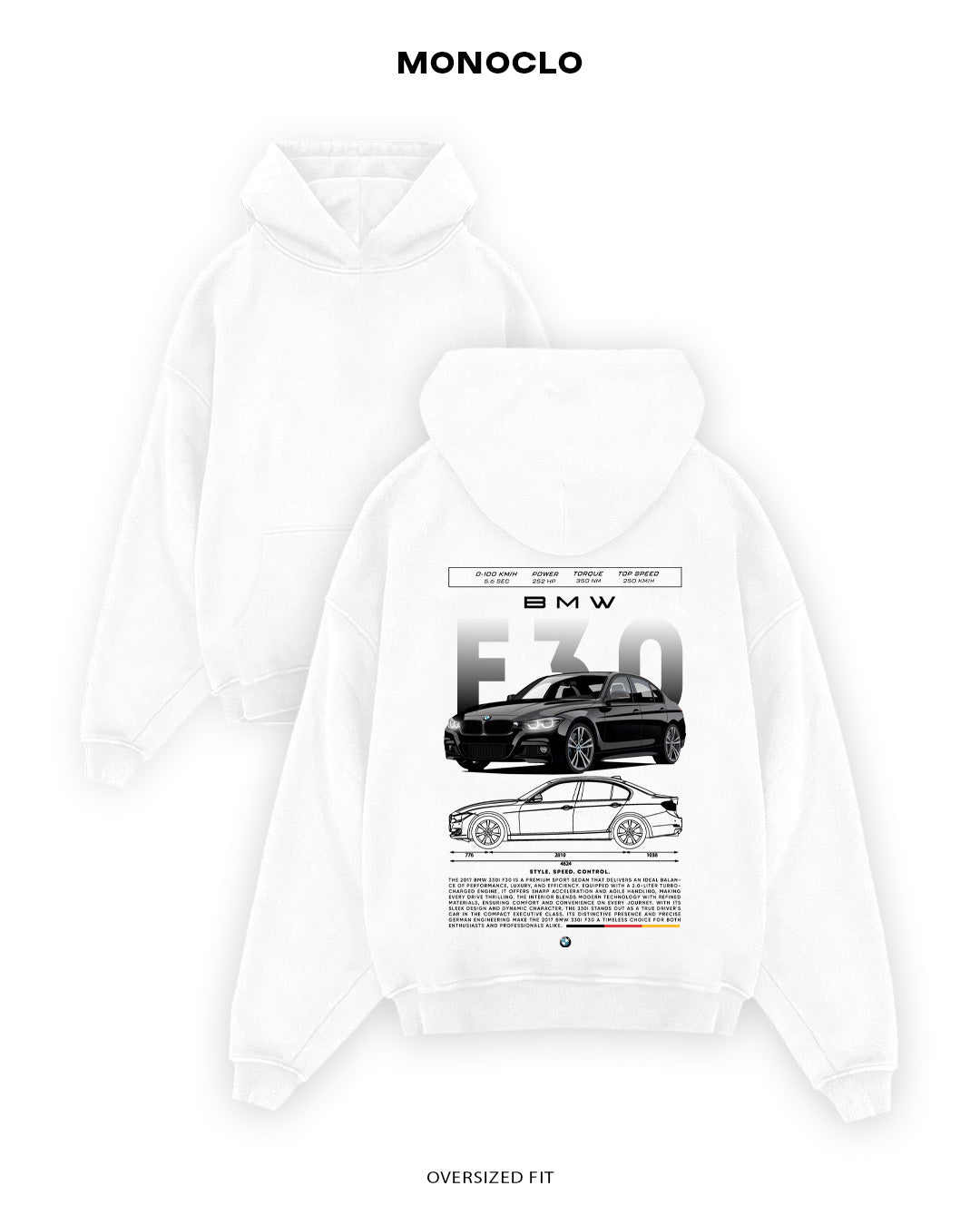 Худі Monoclo BMW E90 2 - shop_name Білий