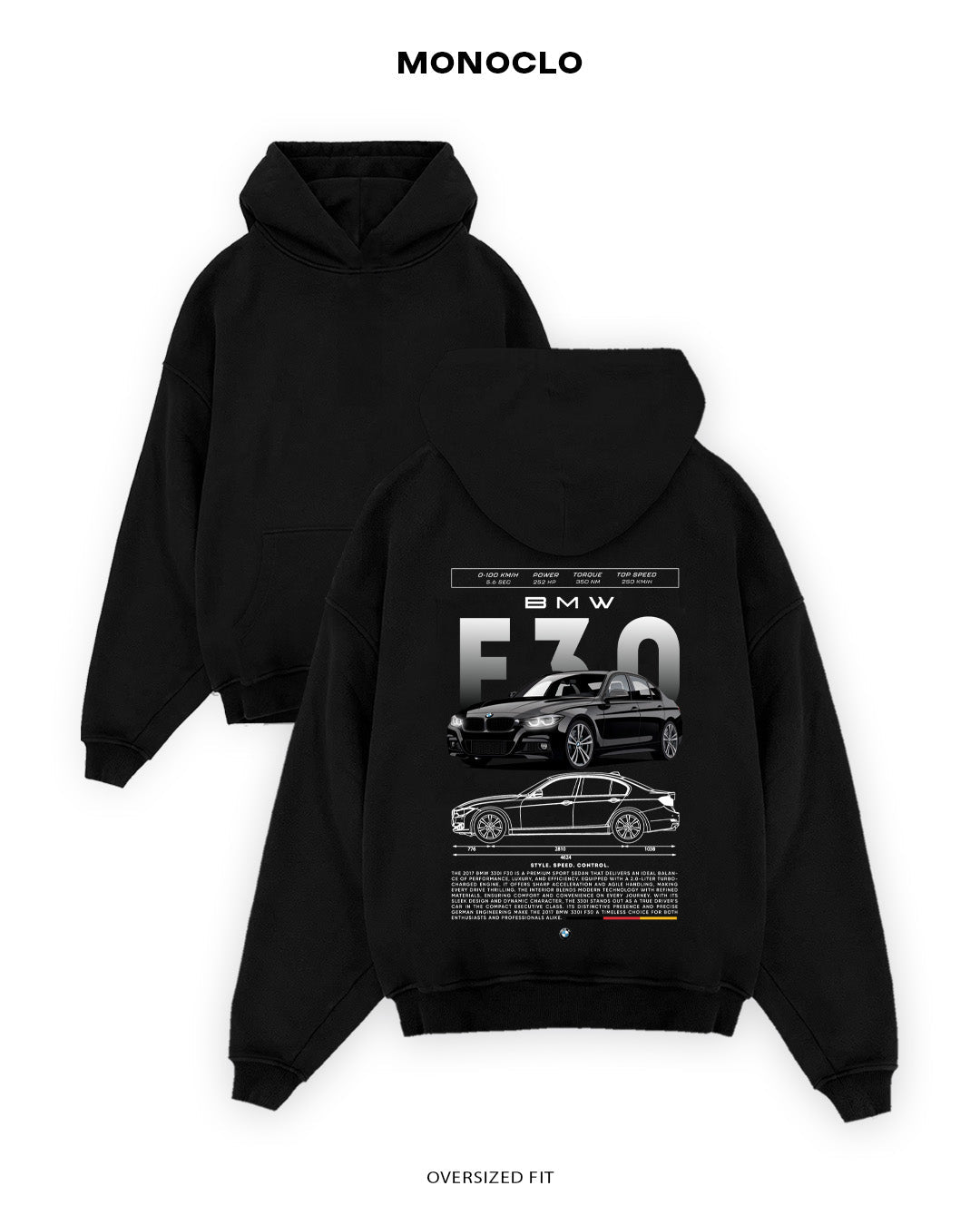 Худі Monoclo BMW E90 2 - shop_name Чорний