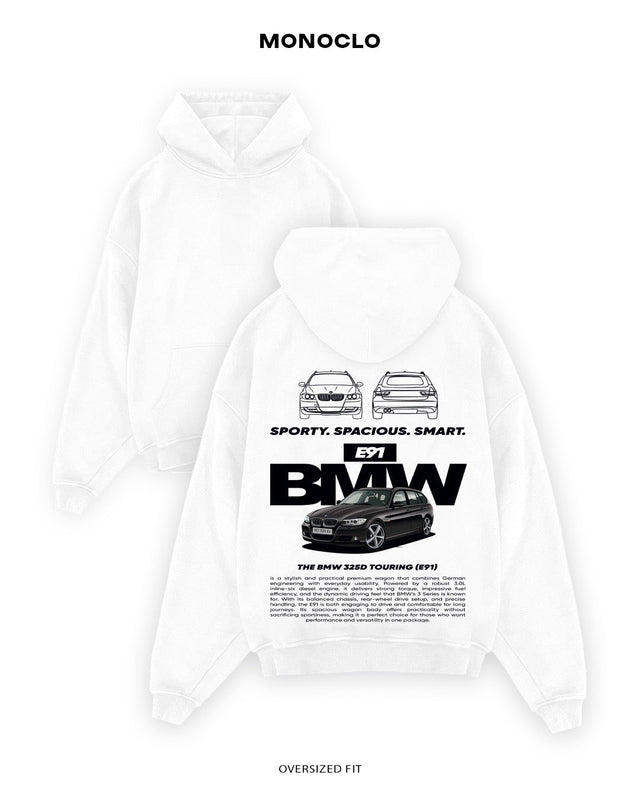 Худі Monoclo BMW E91 - shop_name Білий