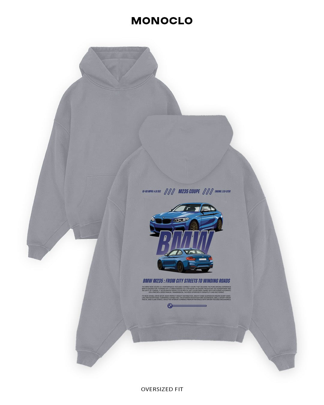 Худі Monoclo BMW M235i - shop_name Сірий