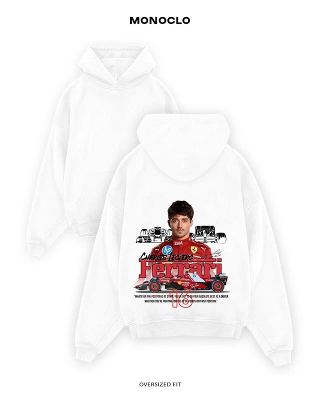 Худі Monoclo Charles Leclerc Ferrari 25 Формула 1 - shop_name Білий