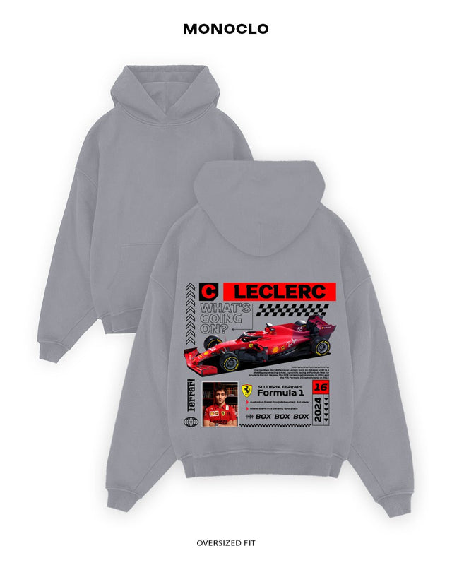 Худі Monoclo Charles Leclerc Ferrari Box Box - shop_name Сірий