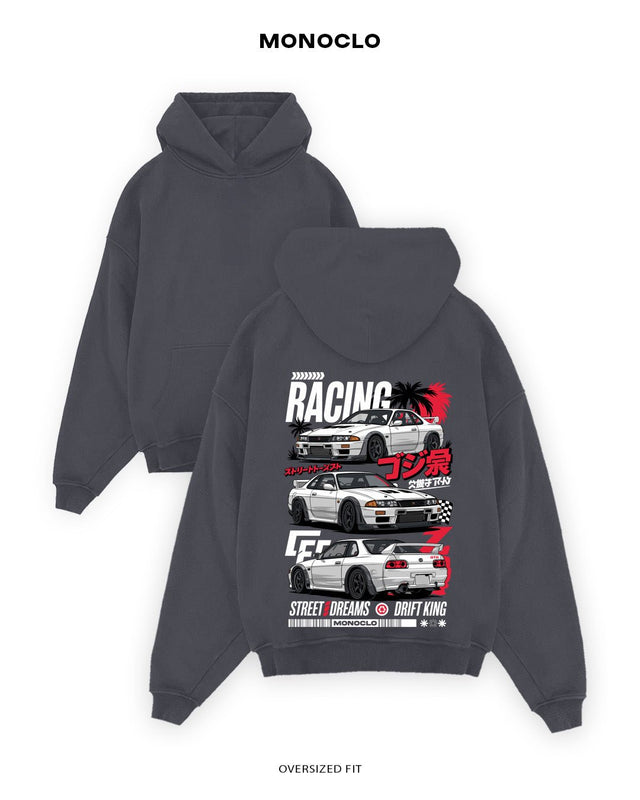 Худі Monoclo Drift King Nissan Skyline GT - R R33 - shop_name Графітовий