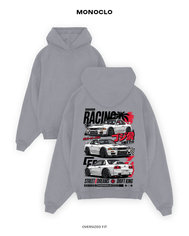 Худі Monoclo Drift King Nissan Skyline GT - R R33 - shop_name Сірий