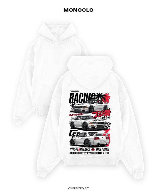 Худі Monoclo Drift King Nissan Skyline GT - R R33 - shop_name Білий