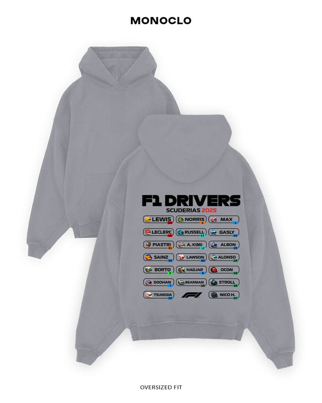 Худі Monoclo F1 Drivers 2025 - shop_name Сірий