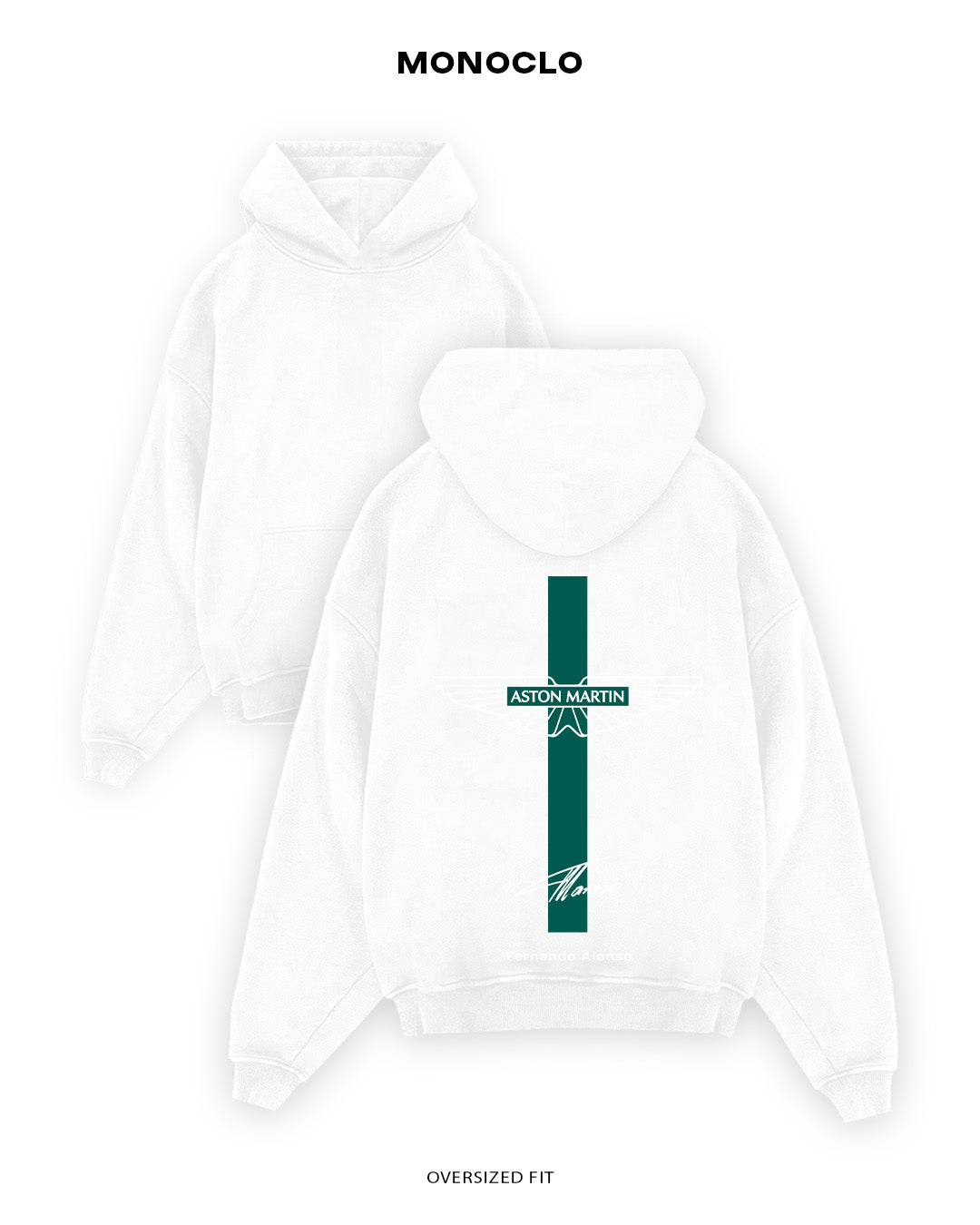 Худі Monoclo Fernando Alonso Aston Martin Racing Stripe Edition - shop_name Білий