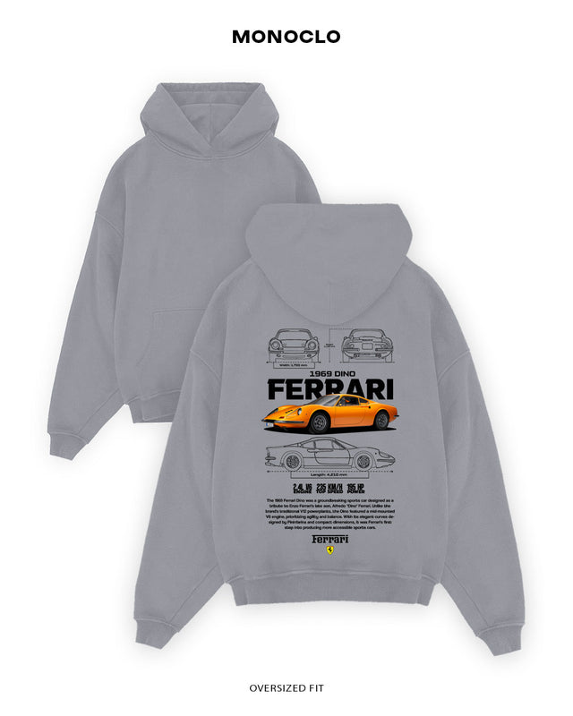 Худі Monoclo Ferrari Dino 1969 - shop_name Сірий