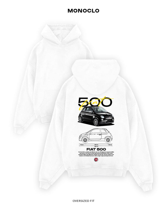 Худі Monoclo Fiat 500 - shop_name Білий