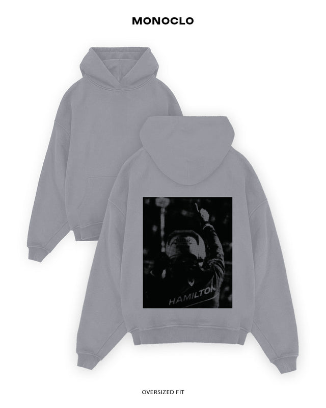 Худі Monoclo Hamilton Illustration BW - shop_name Сірий