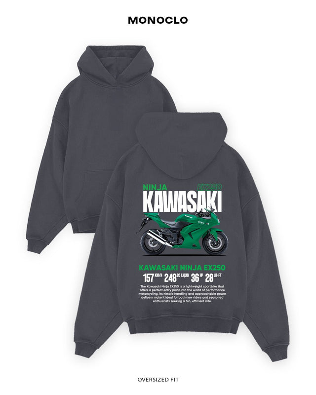 Худі Monoclo Kawasaki Ninja EX250 - shop_name Графітовий