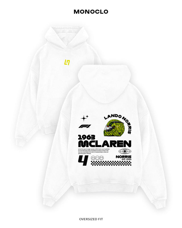 Худі Monoclo Lando Norris McLaren 1963 + Logo - shop_name Білий