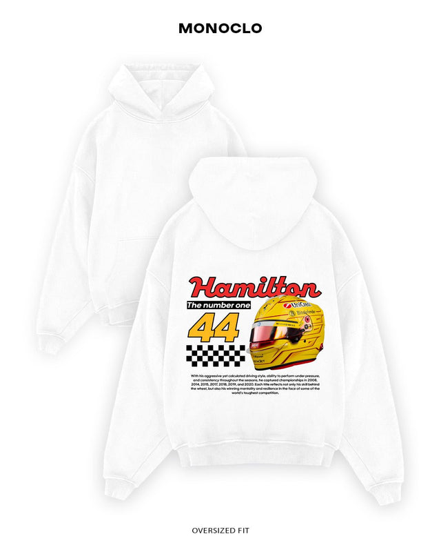 Худі Monoclo Lewis Hamilton 44 YellowFerrari - shop_name Білий