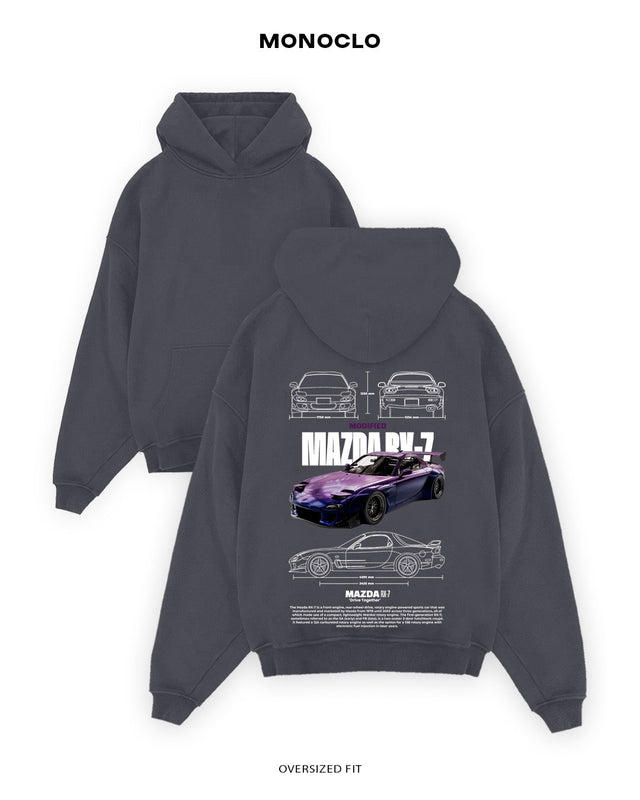 Худі Monoclo Mazda RX - 7 Modified - shop_name Графітовий